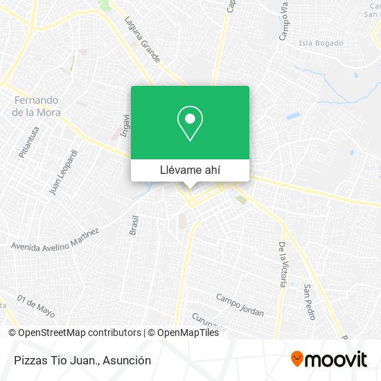 Mapa de Pizzas Tio Juan.