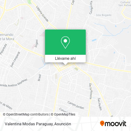 Mapa de Valentina Modas Paraguay