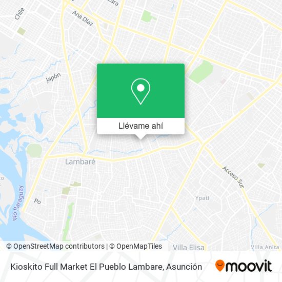 Mapa de Kioskito Full Market El Pueblo Lambare