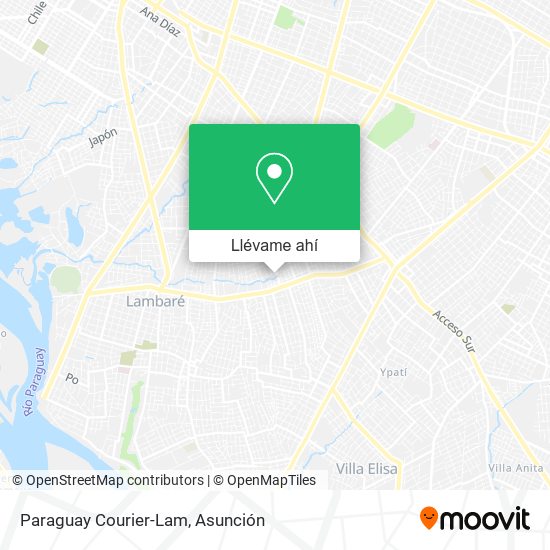Mapa de Paraguay Courier-Lam