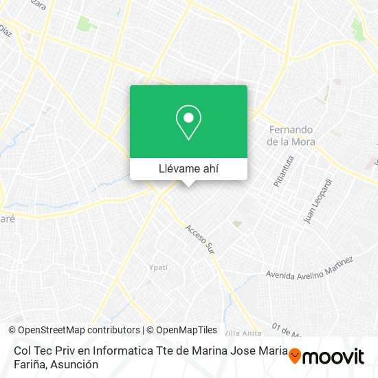 Mapa de Col Tec Priv en Informatica Tte de Marina Jose Maria Fariña