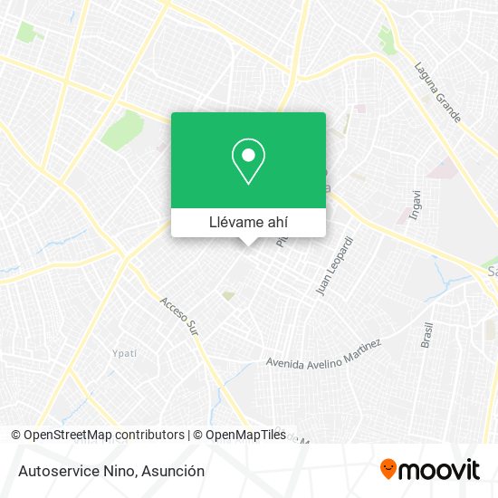 Mapa de Autoservice Nino