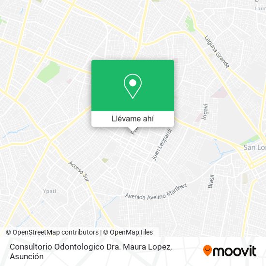 Mapa de Consultorio Odontologico Dra. Maura Lopez