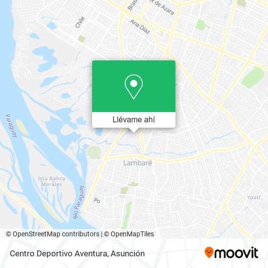 Mapa de Centro Deportivo Aventura