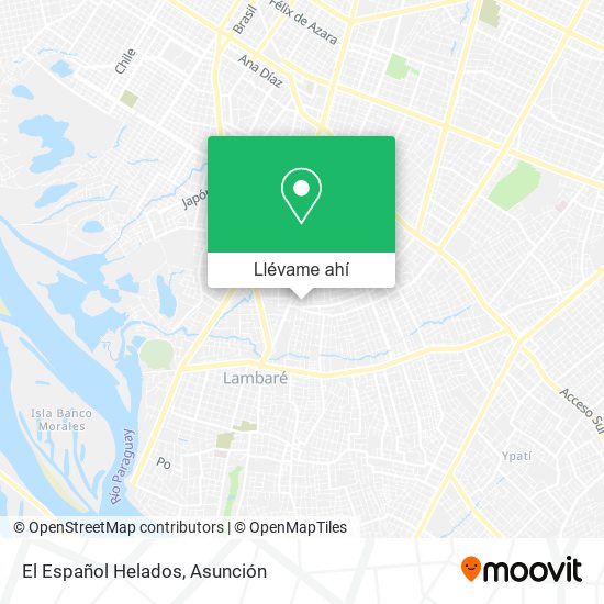 Mapa de El Español Helados