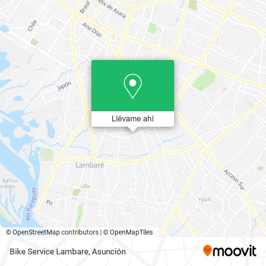 Mapa de Bike Service Lambare