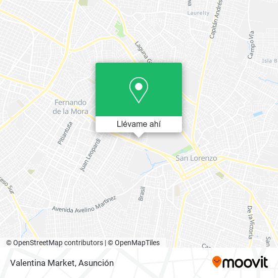Mapa de Valentina Market