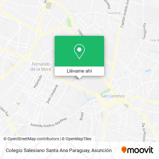 Mapa de Colegio Salesiano Santa Ana Paraguay