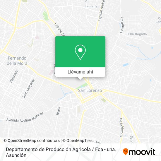 Mapa de Departamento de Producción Agricola / Fca - una