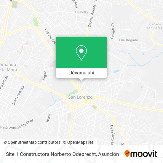 Mapa de Site 1 Constructora Norberto Odebrecht