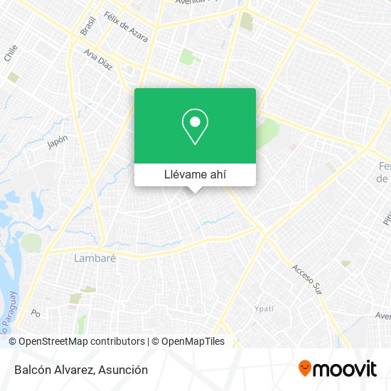 Mapa de Balcón Alvarez