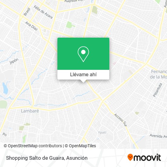 Mapa de Shopping Salto de Guaira
