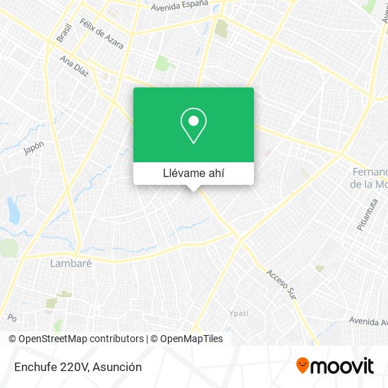 Mapa de Enchufe 220V