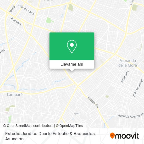 Mapa de Estudio Juridico Duarte Esteche & Asociados