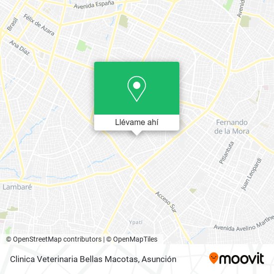 Mapa de Clinica Veterinaria Bellas Macotas