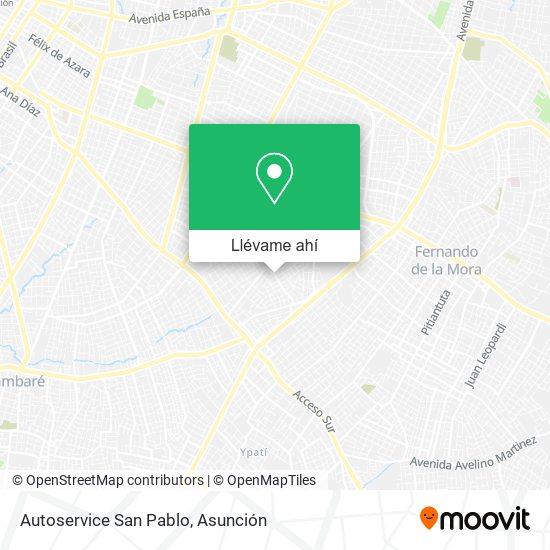 Mapa de Autoservice San Pablo
