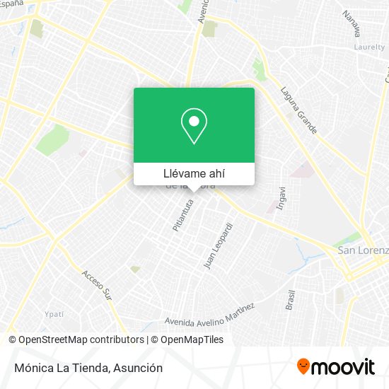 Mapa de Mónica La Tienda