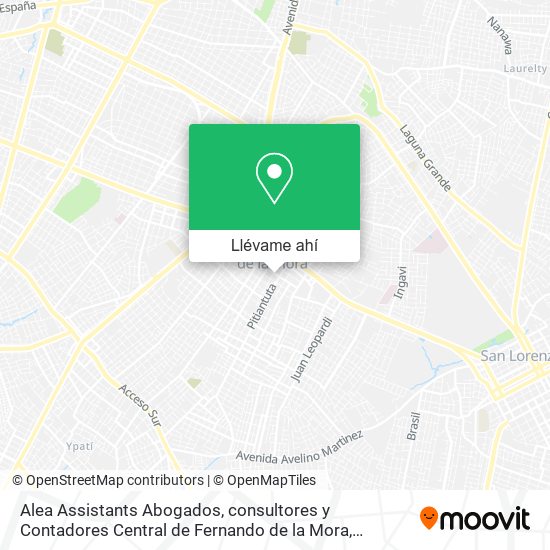 Mapa de Alea Assistants Abogados, consultores y Contadores Central de Fernando de la Mora