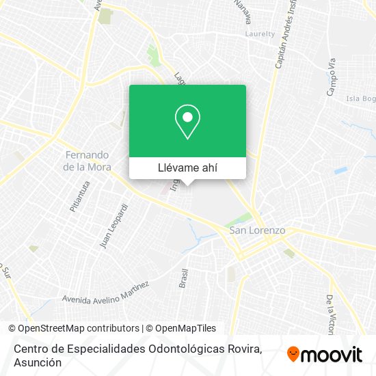 Mapa de Centro de Especialidades Odontológicas Rovira