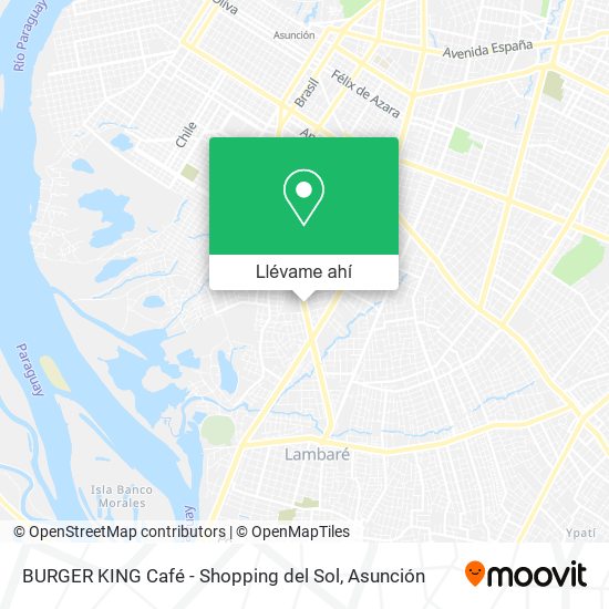 Mapa de BURGER KING Café - Shopping del Sol