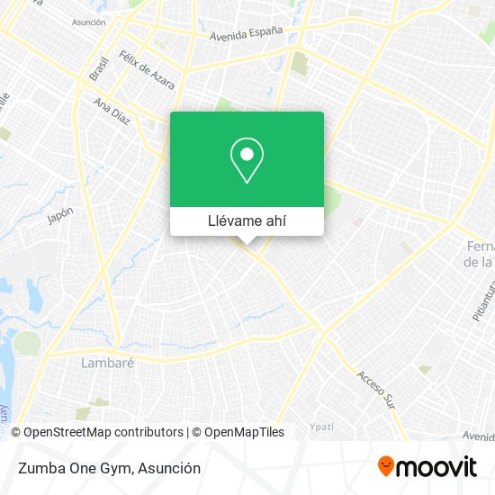 Mapa de Zumba One Gym