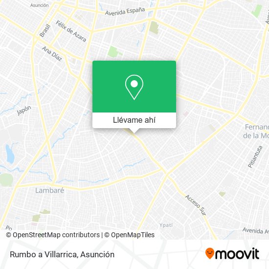 Mapa de Rumbo a Villarrica