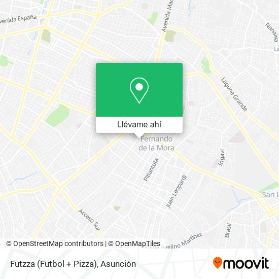 Mapa de Futzza (Futbol + Pizza)