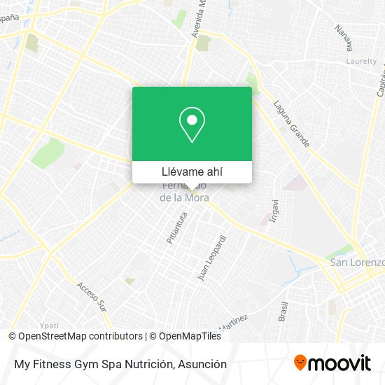 Mapa de My Fitness Gym Spa Nutrición