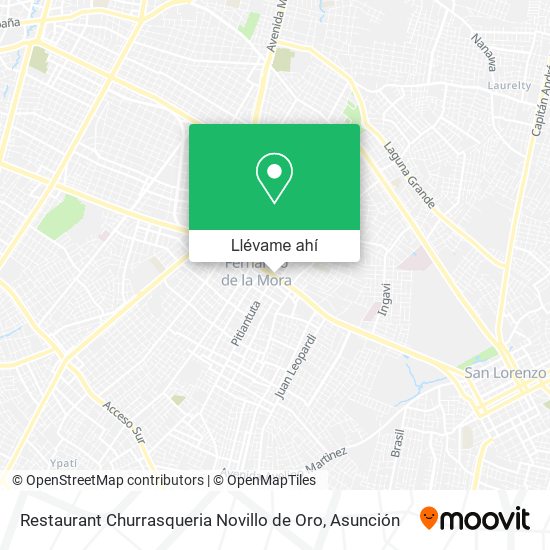 Mapa de Restaurant Churrasqueria Novillo de Oro