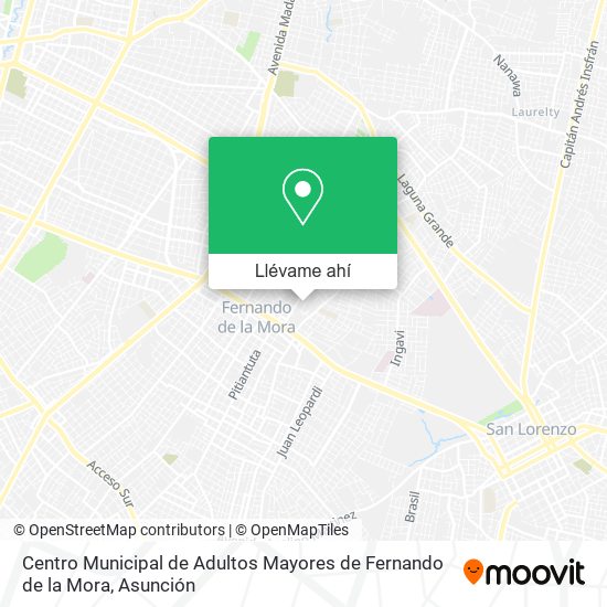 Mapa de Centro Municipal de Adultos Mayores de Fernando de la Mora