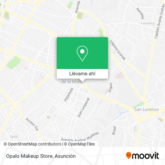 Mapa de Opalo Makeup Store
