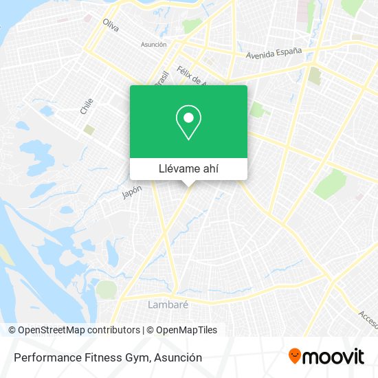Mapa de Performance Fitness Gym
