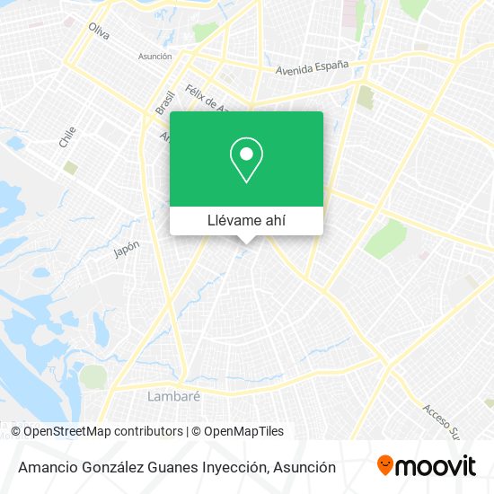 Mapa de Amancio González Guanes Inyección