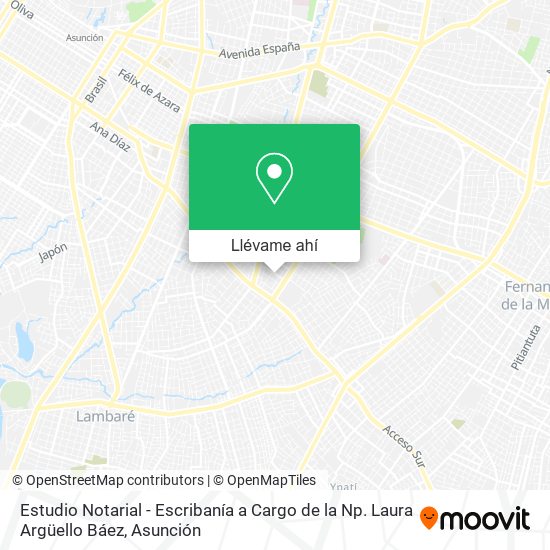 Mapa de Estudio Notarial - Escribanía a Cargo de la Np. Laura Argüello Báez