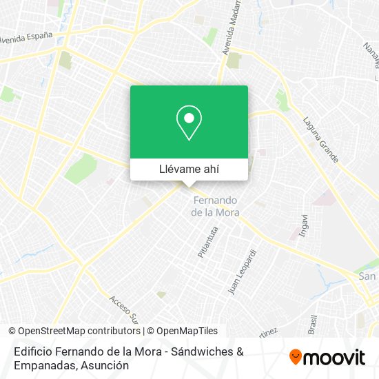 Mapa de Edificio Fernando de la Mora - Sándwiches & Empanadas