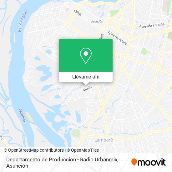 Mapa de Departamento de Producción - Radio Urbanmix