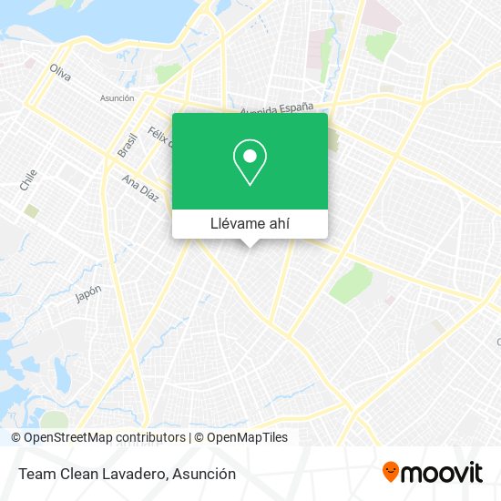 Mapa de Team Clean Lavadero