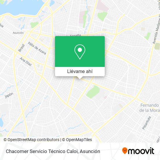 Mapa de Chacomer Servicio Técnico Caloi