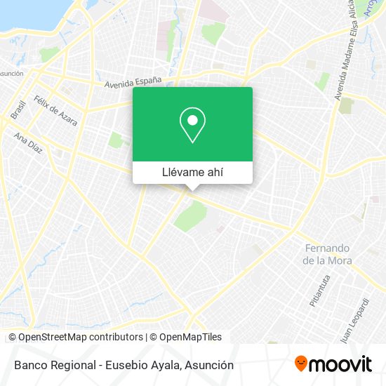 Mapa de Banco Regional - Eusebio Ayala