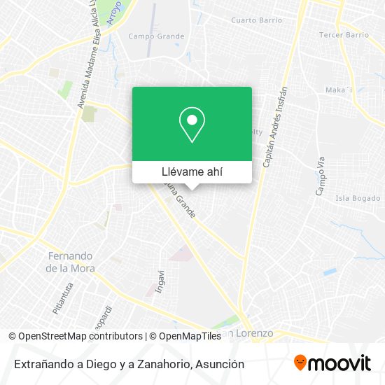 Mapa de Extrañando a Diego y a Zanahorio