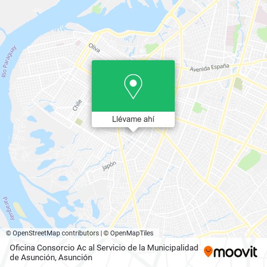 Mapa de Oficina Consorcio Ac al Servicio de la Municipalidad de Asunción