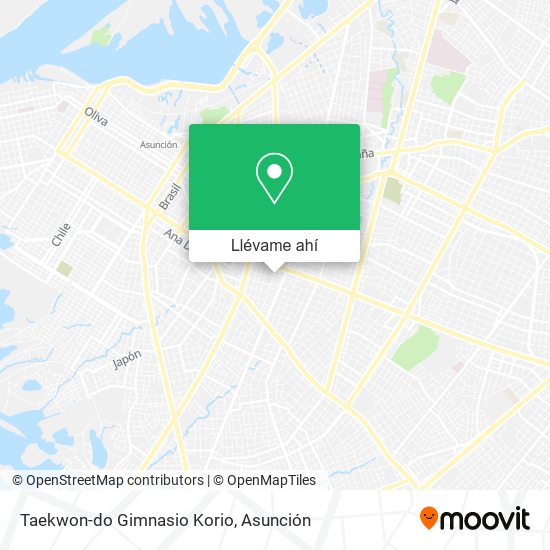 Mapa de Taekwon-do Gimnasio Korio