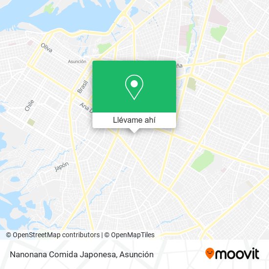 Mapa de Nanonana Comida Japonesa
