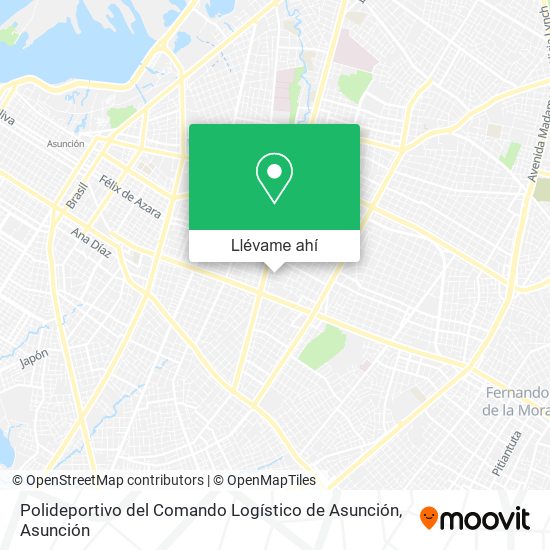 Mapa de Polideportivo del Comando Logístico de Asunción