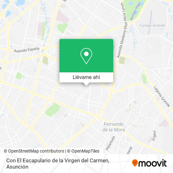 Mapa de Con El Escapulario de la Virgen del Carmen
