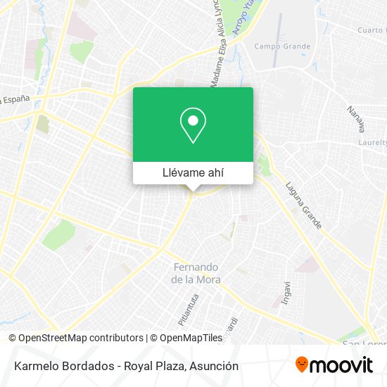 Mapa de Karmelo Bordados - Royal Plaza