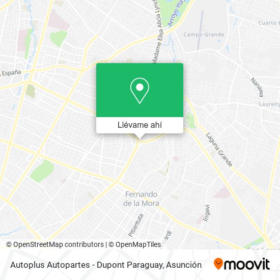 Mapa de Autoplus Autopartes - Dupont Paraguay