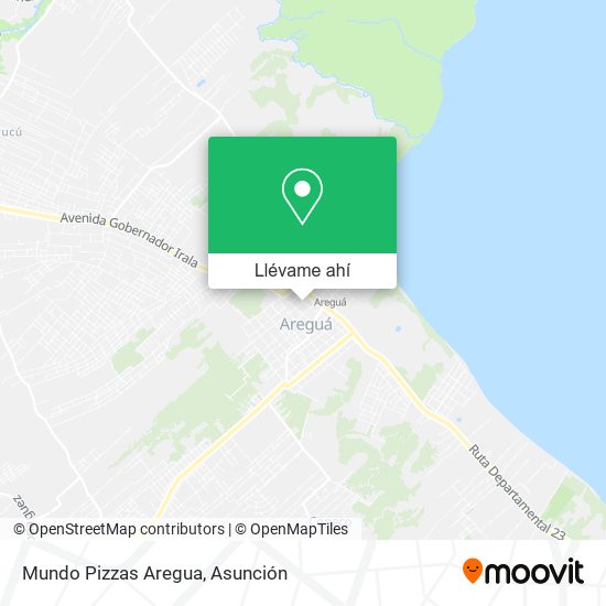 Mapa de Mundo Pizzas Aregua