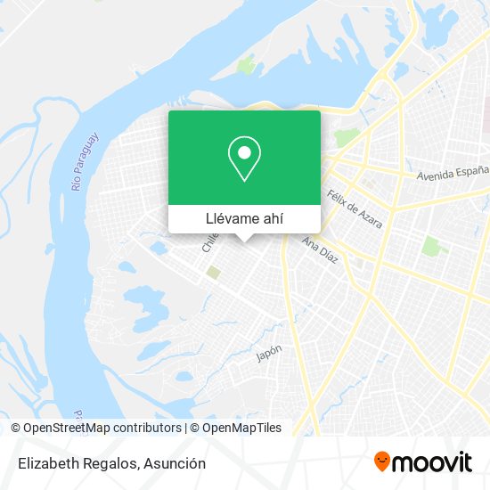 Mapa de Elizabeth Regalos