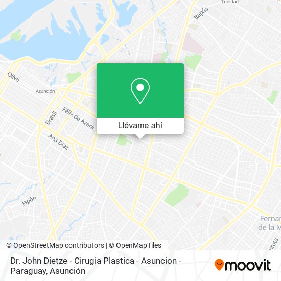 Mapa de Dr. John Dietze - Cirugia Plastica - Asuncion - Paraguay